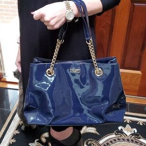 Kate Spade Purse Patent Leather Navy Blue